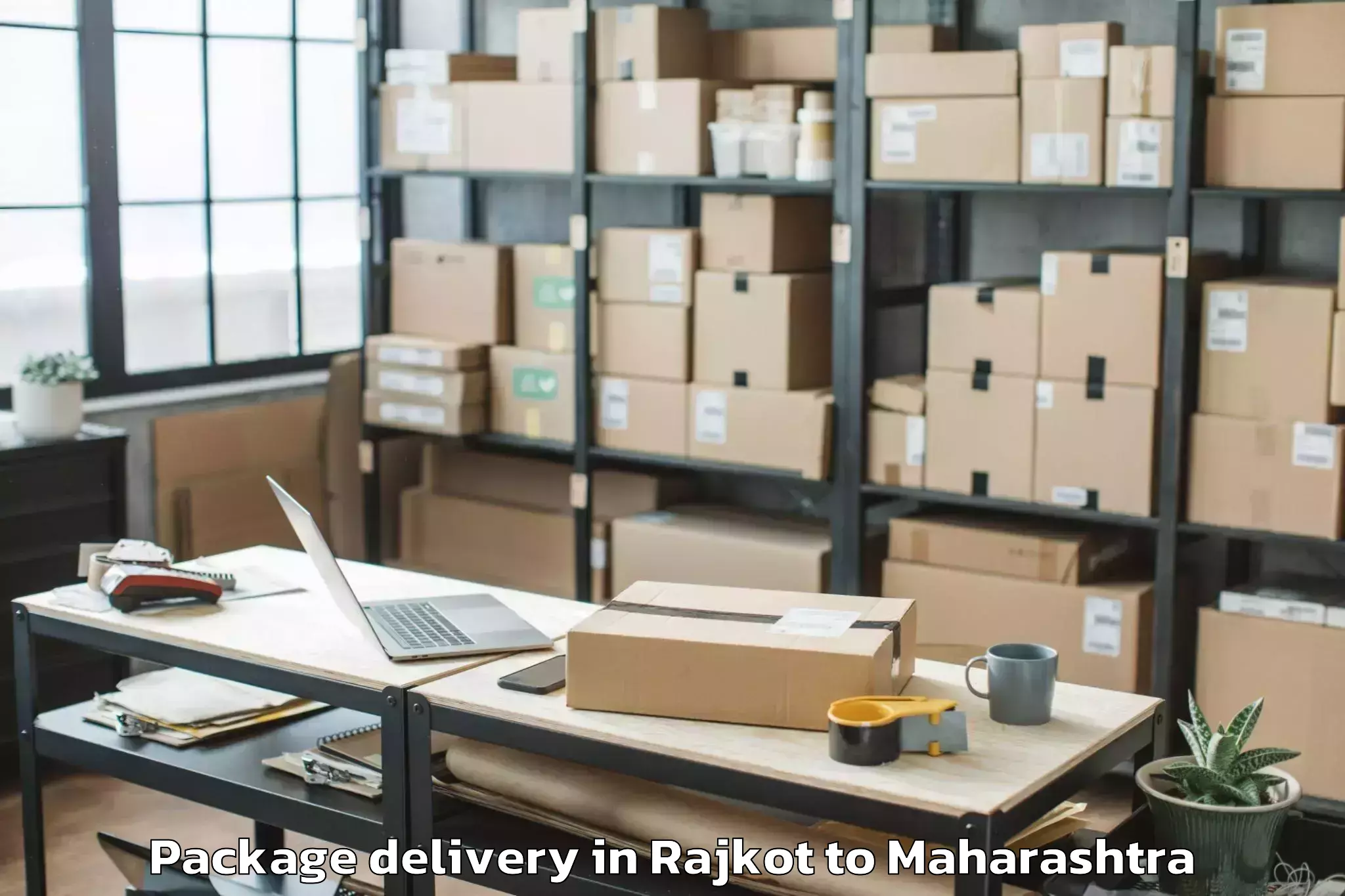 Quality Rajkot to Gondwana University Gadchiroli Package Delivery